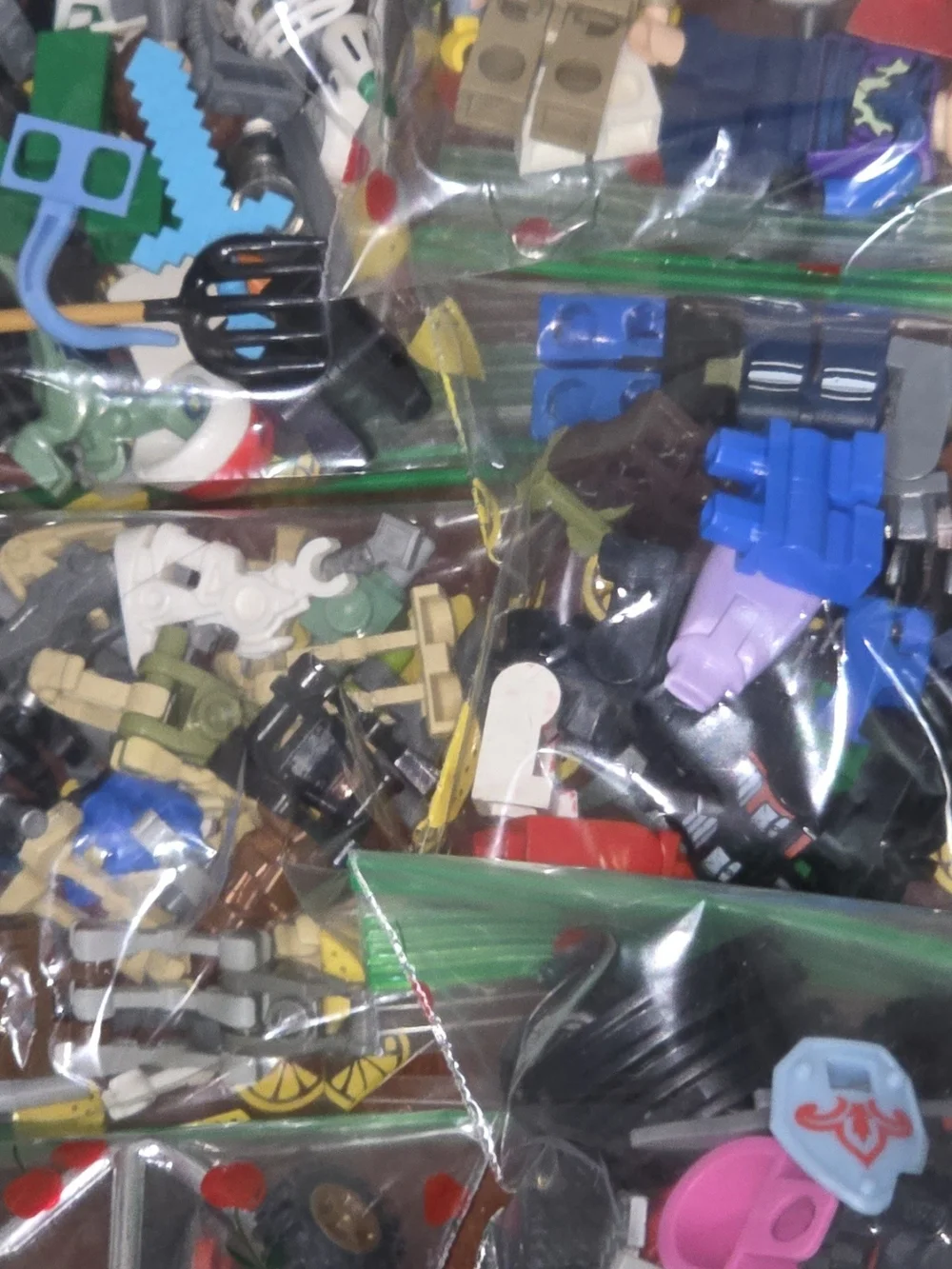 Lego Multicolor Heads, Hats & Accessories Lot — Yellow Heads Prominent